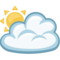 Sun Behind Large Cloud emoji on Facebook